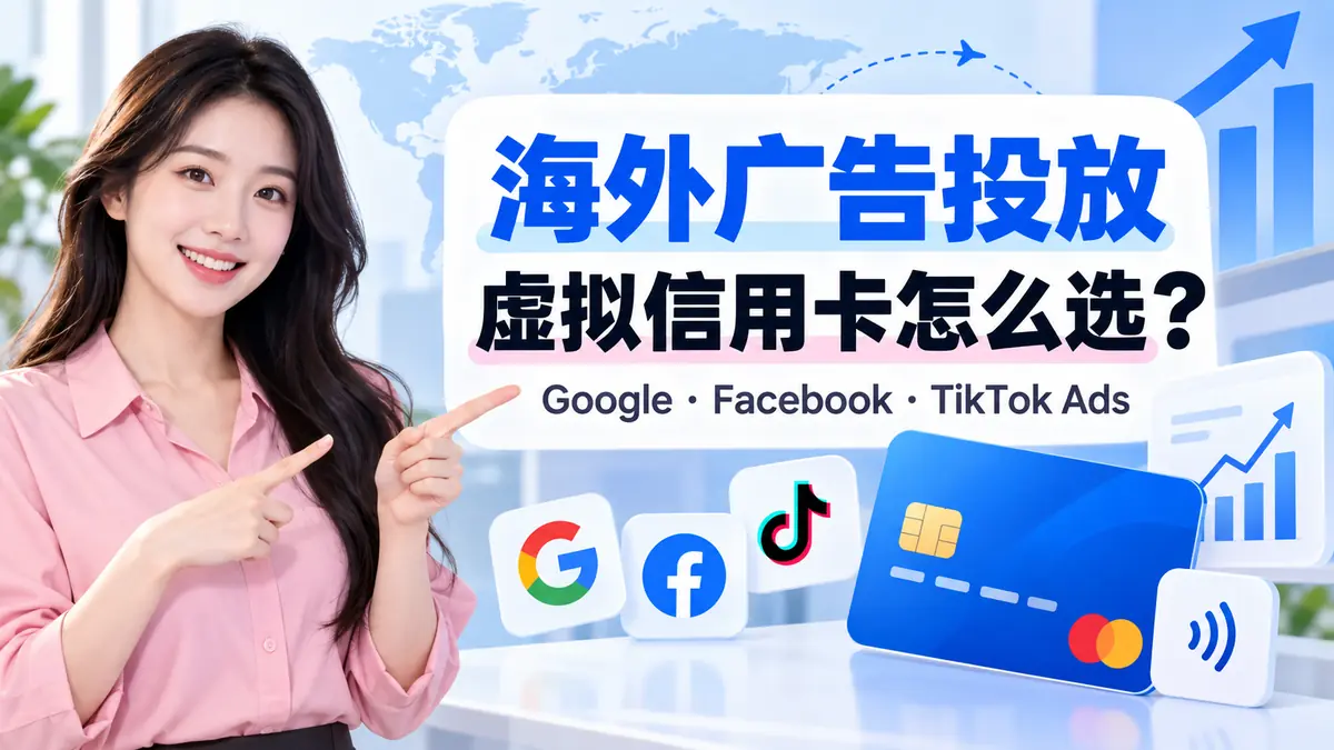 海外广告投放虚拟信用卡怎么选？Google、Facebook、TikTok Ads支付指南