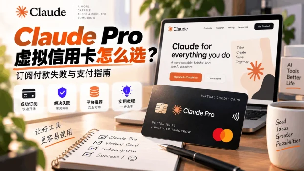 Claude Pro虚拟信用卡怎么选？订阅付款失败与支付指南