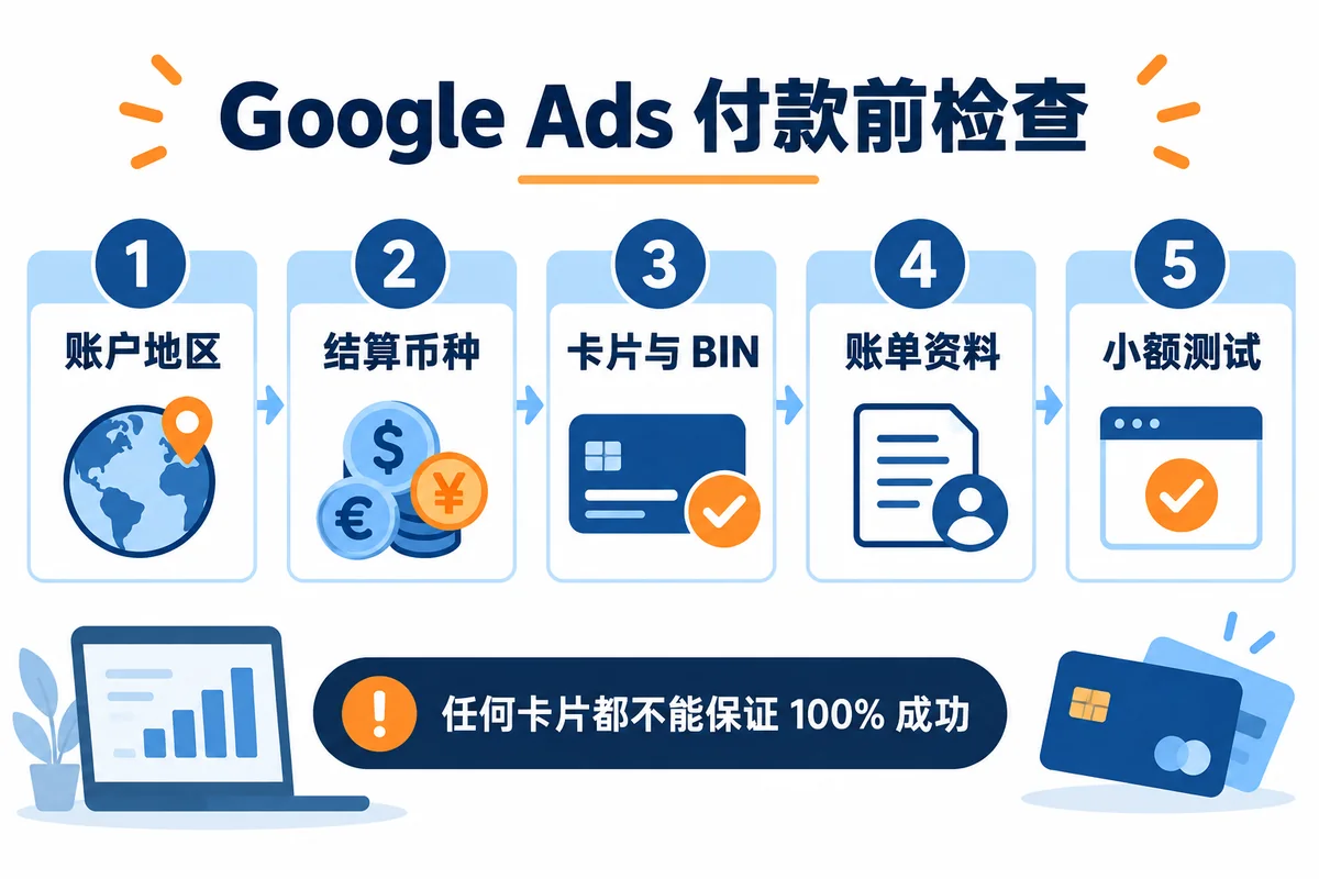 Google Ads虚拟信用卡付款流程