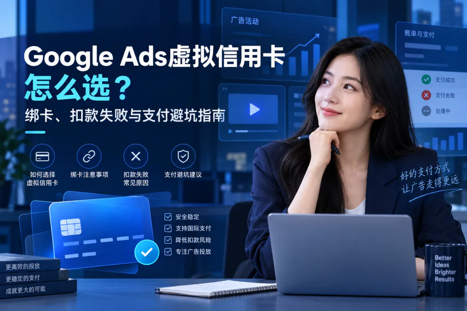 Google Ads虚拟信用卡怎么选？2026绑卡、扣款失败与支付避坑指南