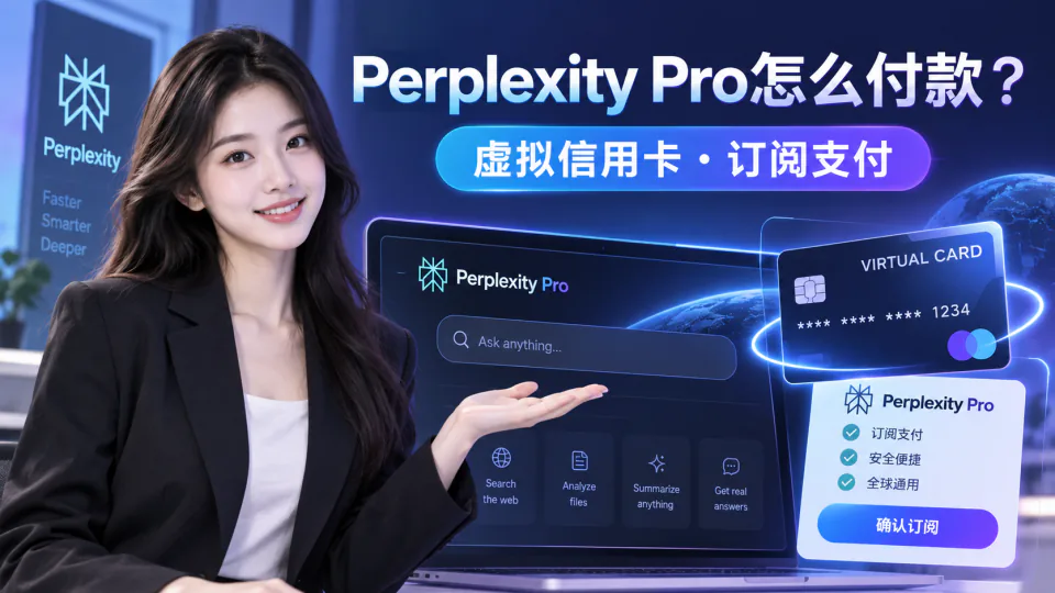 Perplexity Pro怎么付款？虚拟信用卡订阅与支付失败指南
