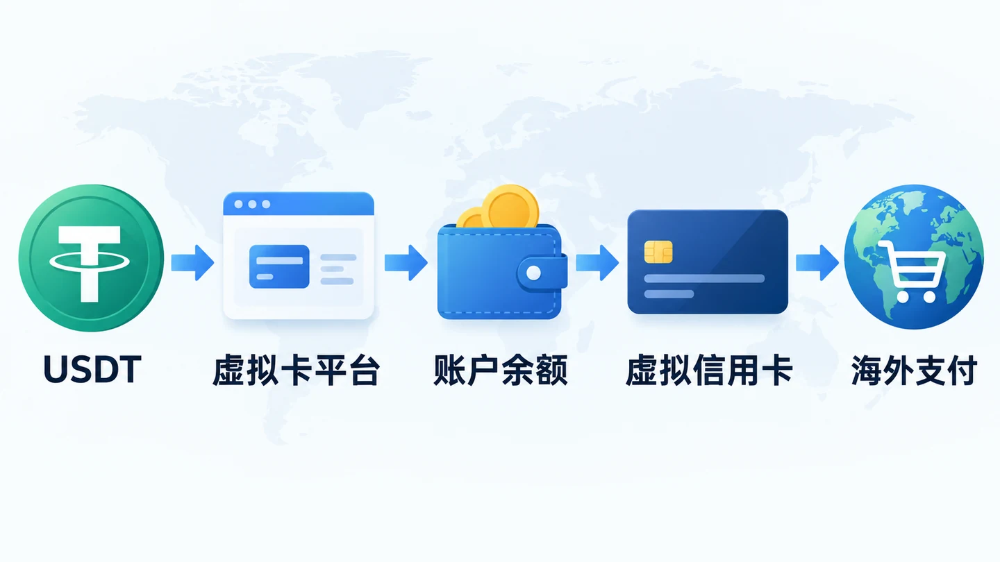 USDT充值虚拟信用卡工作流程 USDT充值虚拟信用卡工作流程