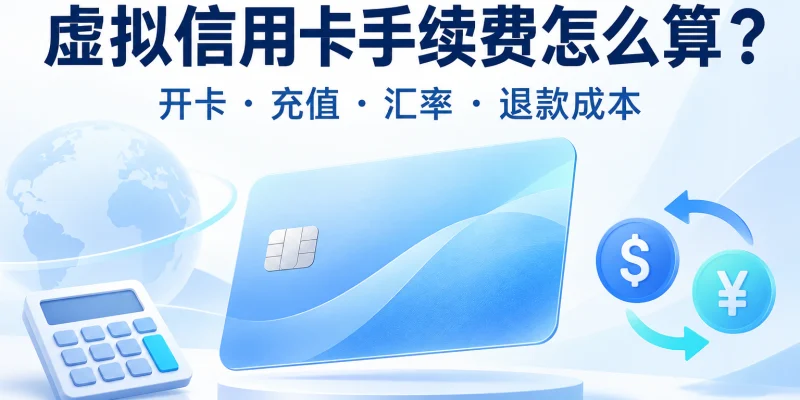 虚拟信用卡手续费怎么算？开卡、充值、汇率与退款成本指南