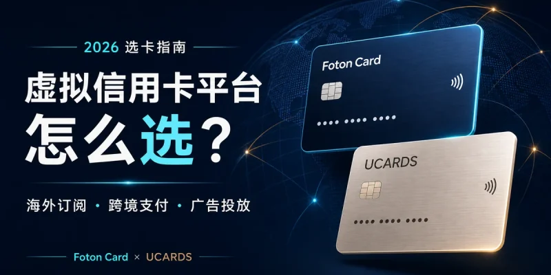 2026年虚拟信用卡平台怎么选？Foton Card、UCARDS与海外支付避坑指南