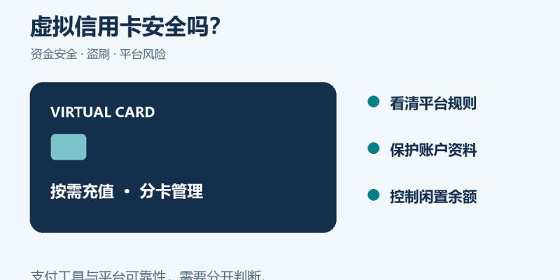 虚拟信用卡安全吗？常见风险、资金安全与避坑指南